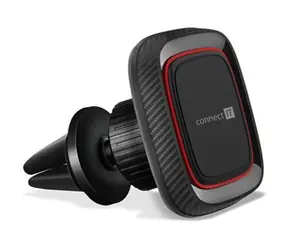 CONNECT IT InCarz 4Strong360 CARBON červená / Magnetický držák do auta / univerzální / 4 magnety / doprodej