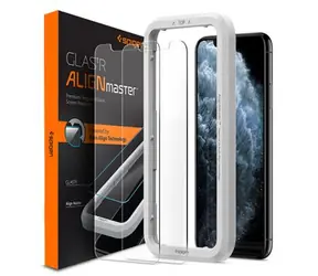 Spigen Align Glas.tR ochranné sklo pro Apple iPhone 11 Pro & XS & X / 2ks