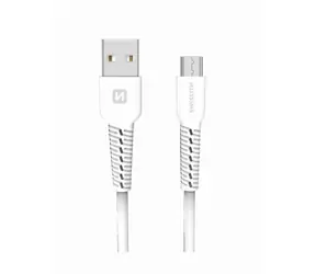 SWISSTEN datový kabel USB - microUSB 1m bílá