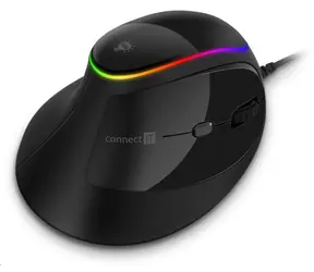 CONNECT IT GAME FOR HEALTH CMO-2800-BK černá / Ergonomická vertikální myš / 3200DPI / 6 tlačítek / USB / 1.5 m