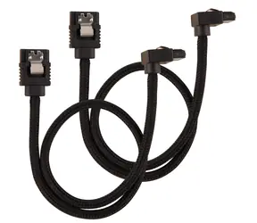 Corsair Premium Sleeved SATA 6Gbps kabel lomený 30cm černá (2ks)