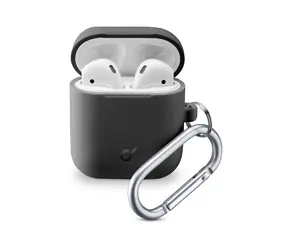 Cellularline Bounce Ochranný kryt s karabinou pro Apple AirPods 1 & 2 černá