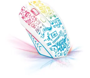 CONNECT IT DOODLE Limited Edition bílá / Optická herní myš / 2000DPI / 6 tlačítek / USB / 1.8m