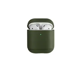 Uniq Terra kožené ochranné pouzdro pro Apple AirPods Pro  - Pine olivová