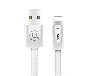 USAMS SJ199 Flat Datový Kabel Lightning 2A bílá