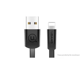 USAMS SJ199 Flat Datový Kabel Lightning 2A černá