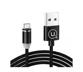USAMS SJ293 U-Sure Magnetický Datový Kabel Type-C černá
