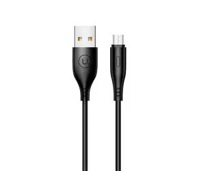 USAMS SJ268 Round microUSB Datový Kabel černá