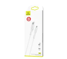 USAMS SJ375 Fast Charge 4A microUSB Datový Kabel 1m bílá