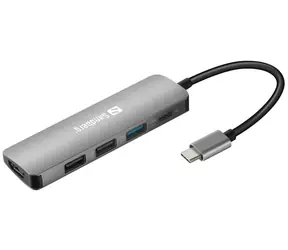 Sandberg USB-C dokovací stanice / HDMI / 1xUSB 3.0 / 2xUSB 2.0 / Power Delivery 100W