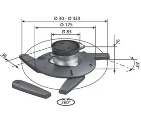 Vogels Evolution EPC 6545 černá / Stropní držák na projektor / max. 10 kg