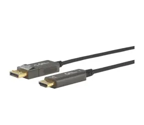 MicroConnect Premium Optic DisplayPort 1.4 - HDMI Kabel M-M  / 10m / 6mm / 4K@60MHz / černá