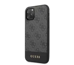 GUESS 4G Stripe Zadní Kryt pro Apple iPhone 11 šedá