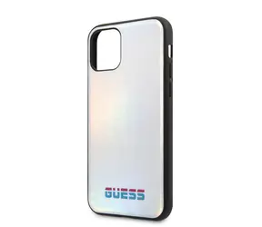 GUESS Iridescent Zadní Kryt pro Apple iPhone 11 Pro MAX stříbrná