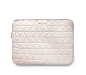 GUESS Quilted pouzdro pro notebook 13" růžová / EKO kůže
