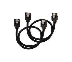 Corsair Premium Sleeved SATA 6Gbps kabel rovný 30cm černá (2ks)