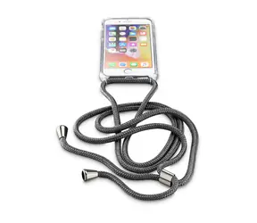 Cellularline Neck-Case Transparentní zadní kryt s černou šňůrkou na krk pro Apple iPhone 6 & 7 & 8