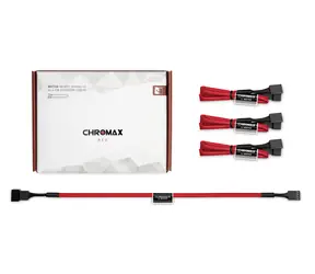 Noctua NA-SEC1 červená (chromax) / Prodlužovací kabel / 3x 4-Pin PWM / délka 300 mm