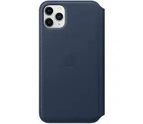 Apple Leather Folio pouzdro pro iPhone 11 Pro Max - Deep Sea Blue