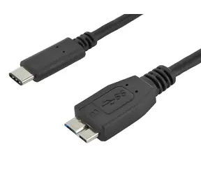 PremiumCord propojovací kabel USB 3.1 type C na USB 3.0 micro-B černá 1m