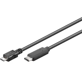 PremiumCord propojovací kabel USB 3.1 type C na USB 2.0 micro-B černá 1m