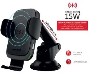 SWISSTEN S-GRIP W2-HK3 černá / Držák do auta s bezdrátovým nabíjením / 15W