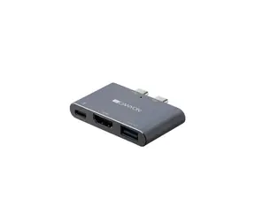 Canyon CNS-TDS01DG dokovací stanice šedá / Thunderbolt 3 / USB 3.0 / HDMI 