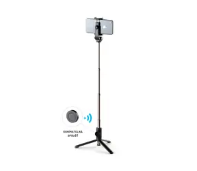 FIXED Snap Lite Selfie stick s tripodem a bezdrátovou spouští černá
