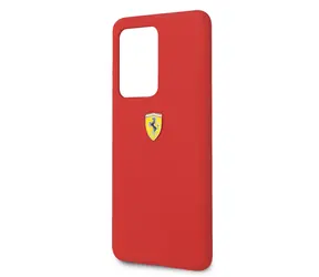 Ferrari SF Silikonový Kryt pro Samsung Galaxy S20 Ultra červená