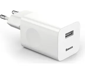 Baseus BX02 QC 3.0 USB nabíječka / 24W / Quick Charge 3.0 / 1x USB-A 3.0 / bílá