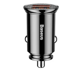 Baseus Circular USB nabíječka do auta černá / 30W / QC 3.0 / 2x USB-A / do autozapalovače