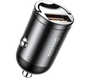 Baseus Tiny Star Mini USB-A nabíječka do auta šedá / 30W / QC 3.0 / 1x USB-A / do autozapalovače
