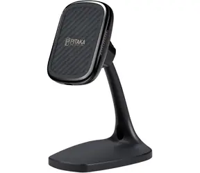 Pitaka MagEZ Mount Qi černá / magnetický držák na smartphone s bezdrátovou nabíječkou / otočný 360°