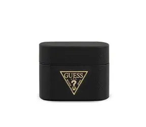 GUESS Saffiano Pouzdro pro Apple Airpods Pro černá