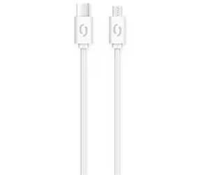 Aligator Datový kabel POWER 3A USB-C - microUSB 1m bílá