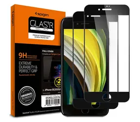 Spigen Glass FC tvrzené sklo pro Apple iPhone SE & 8 & 7 černá / 2ks