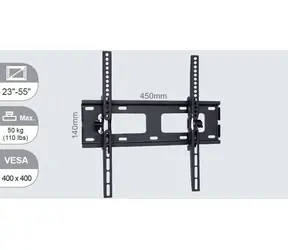 VivoLink Medium Wall Mount w/Tilt černá / nástěnný držák pro monitor / 400x400 mm / 23"-55" / až do 50 kg