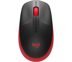 Logitech M190 červená / optická bezdrátová myš / 1000 DPI / USB přijímač / 3 tlačítka