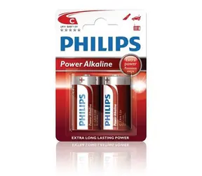 Philips baterie C PowerLife, alkalická - 2ks