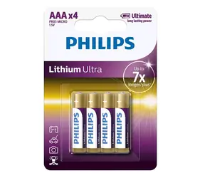 Philips baterie AAA Ultra lithium - 4ks