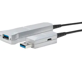 VivoLink USB 3.0 prodlužovací kabel s optickým přenosem A - A M - F 10m černá / 5Gbps USB 3.1 Gen 1