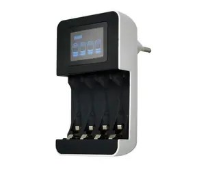 Solight DN25 nabíječka s LCD displejem / AC 230V / 450mA / 4 kanály / AA & AAA / řízená mikroprocesorem