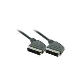 Solight SSV0115E SCART kabel / SCART konektor - SCART konektor / 21pin / 1.5m / průměr 8mm