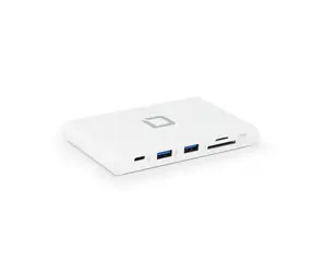 DICOTA Přenosné dokovací zařízení USB-C 9v1 bílá / HDMI / 1x USB-A / 1x USB-C / čtečka karet SD+microSD