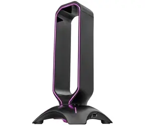 Trust GXT 265 Cintar černá / Stojan pro headset / RGB podsvícení 2x USB
