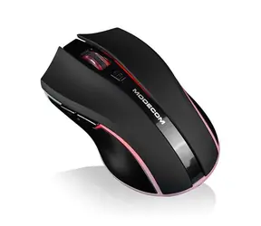 MODECOM MC-WRM1 černá / bezdrátová optická myš / 5 tlačítek / 1600 DPI / USB / podsvícení