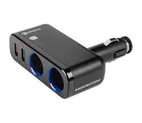 MODECOM USB-C nabíjací adaptér do auta černá / Quick Charge 3.0