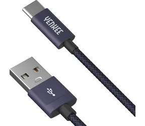 YENKEE YCU 301 kabel USB 2.0 na USB-C fialová / M-M / délka 1m / 480 Mbs / 3A
