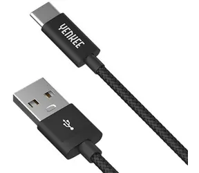 YENKEE YCU 302 kabel USB 2.0 na USB-C černá / M-M / délka 2m / 480 Mbs / 3A