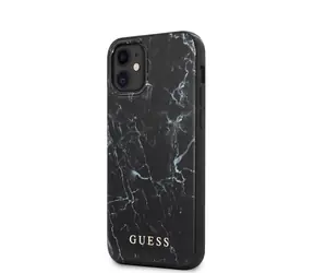 GUESS PC & TPU Marble Zadní Kryt pro Apple iPhone 12 mini černá